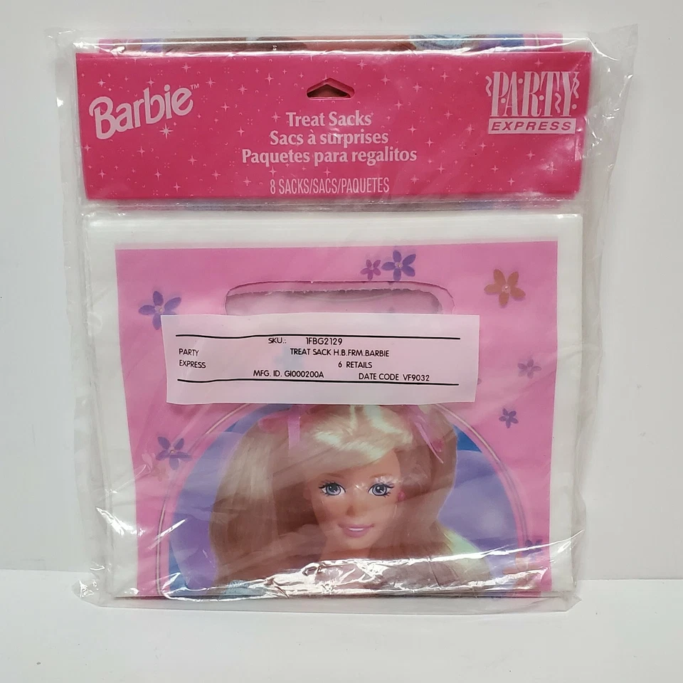 Bolsas de feliz cumpleaños Barbie 1997 Mattel bolsas de agarre de fiesta - total 48 bolsas DE COLECCIÓN Foto 2 de 4