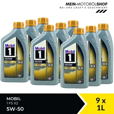 Mobil 1 FS X2 5W-50 Mercedes MB Fiat Porsche Lexus 9x1 litros = 9 litros