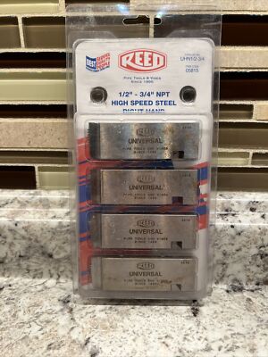 REED UHN1/2-3/4 UNIVERSAL DIE SEGMENT- NPT HS STEEL 1/2'' - 3/4'', Item Code 05815