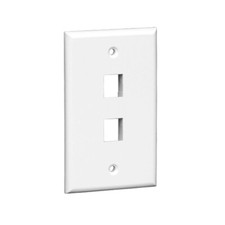 2-Port Keystone Single Gang Wall plate 10 packs