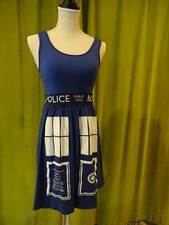 Her Universe Doctor Who Public Call Box Tank Dress NWOT Women's Size Small