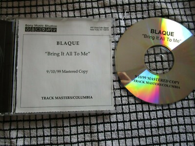 Blaque Ivory CDr Bring It All To Me. Trackmasters / Columbia Promo Pre Release