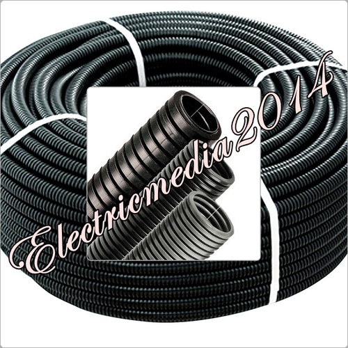 Tubo Corrugato Nero Per Cavi Diametro 20mm - Rotolo 25 Metri, PVC Flessibile Per Impianti - Foto 12