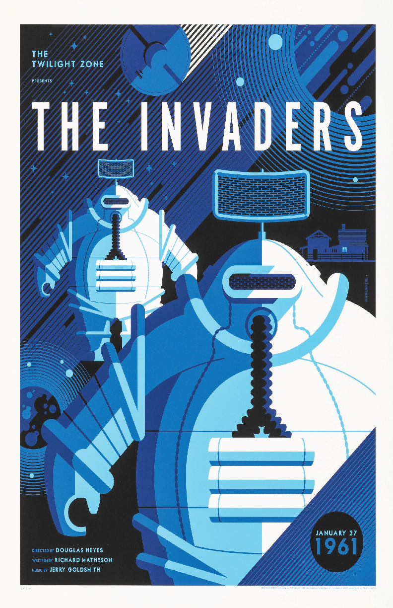 Twilight Zone the Invaders Space Martian Tv Show Alternative Poster Print 11x17