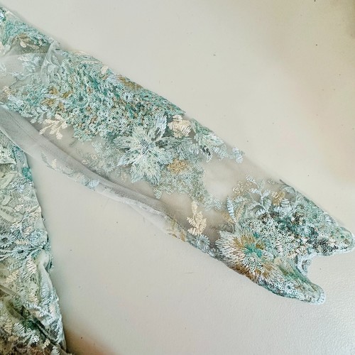 MAC DUGGAL BEADED SEQUINS EMBROISDERED MOTHER OF THE BRIDE FORMAL ILLUSION GOWN - Picture 8 of 12