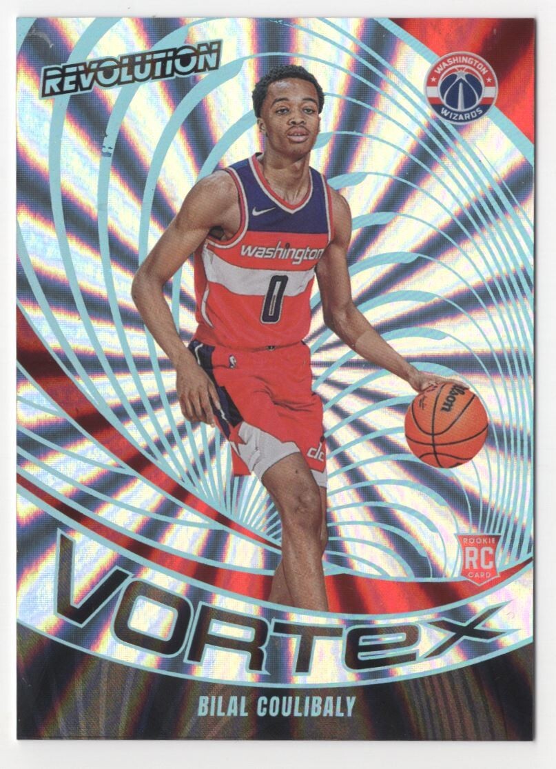2023-24 Panini Revolution - Bilal Coulibaly Vortex Sunburst /75 RC - Wizards