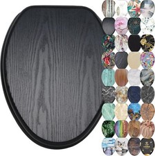 Soft Close Toilet Seat ELONGATED, Quiet and Slow Close Lid and Seat, Strong B...