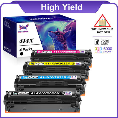 W/Chip Toner for HP 414A W2020A Color Laserjet Pro MFPM479fdw M479fdn M454dw Lot