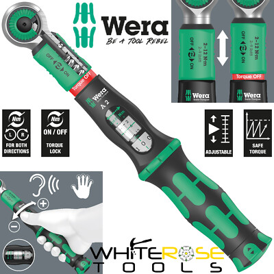 Wera Drehmomentschlüssel Safe-Torque A 2 1/4 Zoll Sechskant 2-12Nm umschaltbar kein Überspannen