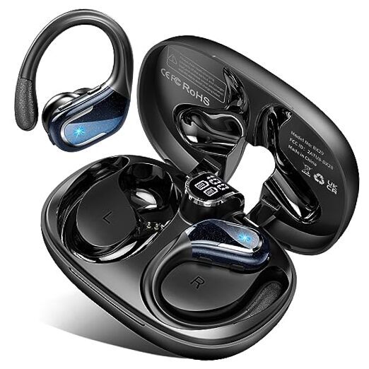 Wireless Earbud, 2024 Sport Wireless Bluetooth 5.3 Earbud with HiFi Black