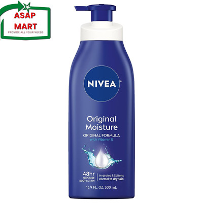 NIVEA Original Moisture Body Lotion with Vitamin E, Body Lotion for Dry Skin, 16