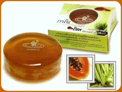 1 GANO TRANSPARENT SOAP WITH PAPAYA,ALOE VERA,GANODERMA EXTRACT 100G./BAR |  eBay