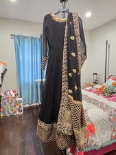Designer Long Gown Indian/pakistani Embroided Size XSMALL Mint Quality Work