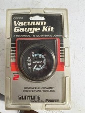 Vintage Pentron Suntune Vacuum Gauge Kit Nos Cp7963 Blue Line Black Mount Face