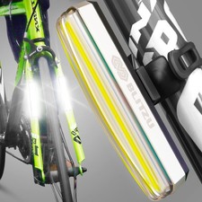 BLITZU Cyborg 200H Luces Bicicleta Faro USB-C Recargable LED Rojo, Plateado