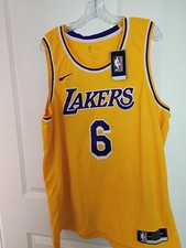 Nike Los Angeles Lakers LeBron James 6 Jersey Men's XXL Yellow - New w/ Tags