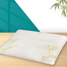 Ultra Flat Small Pillow 18x13in 2.5in Height Bambo Rayon Thin Trav Sleep Support