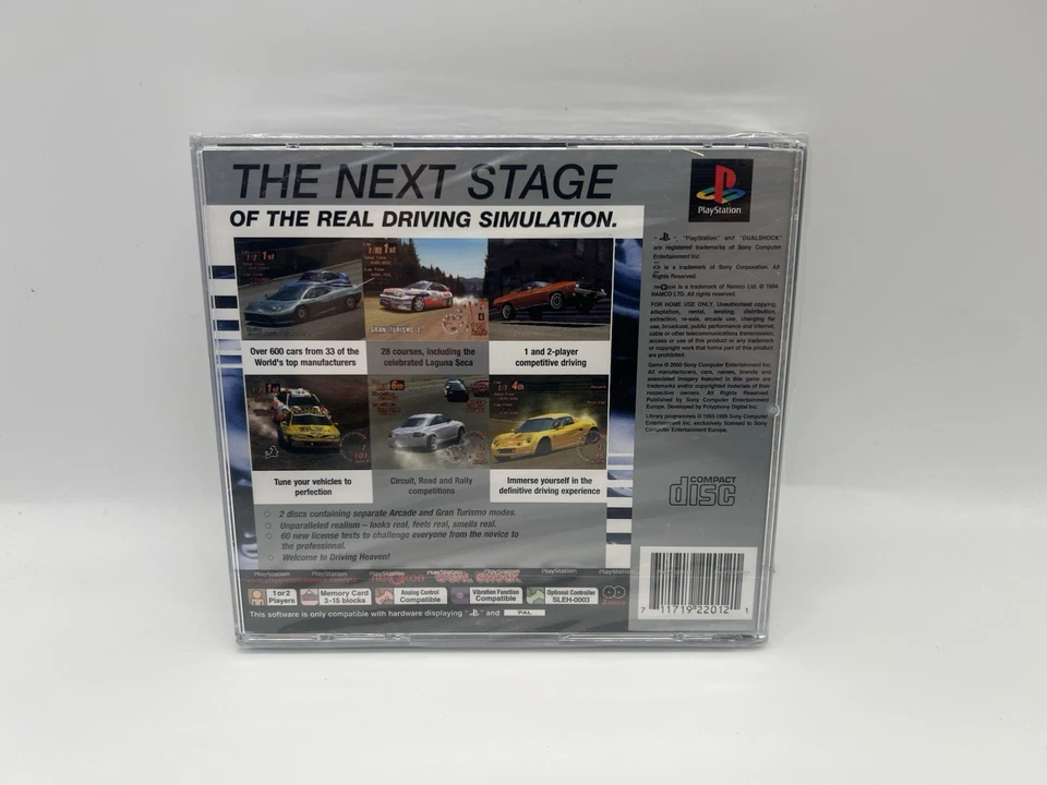 PS1 Gran Turismo 2 - Platinum, New And Factory Sealed PlayStation 1 - Image 2 of 4