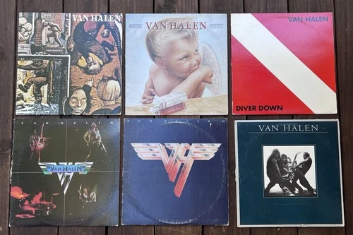 Van Halen - Original 1970s 1980s Vinyl Album Records QTY 6 LOT