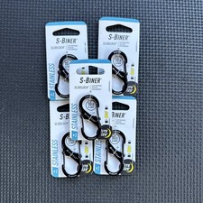 Nite Ize S-Biner SlideLock Stainless Steel Carabiner 2 - Black 5- Pack . B1