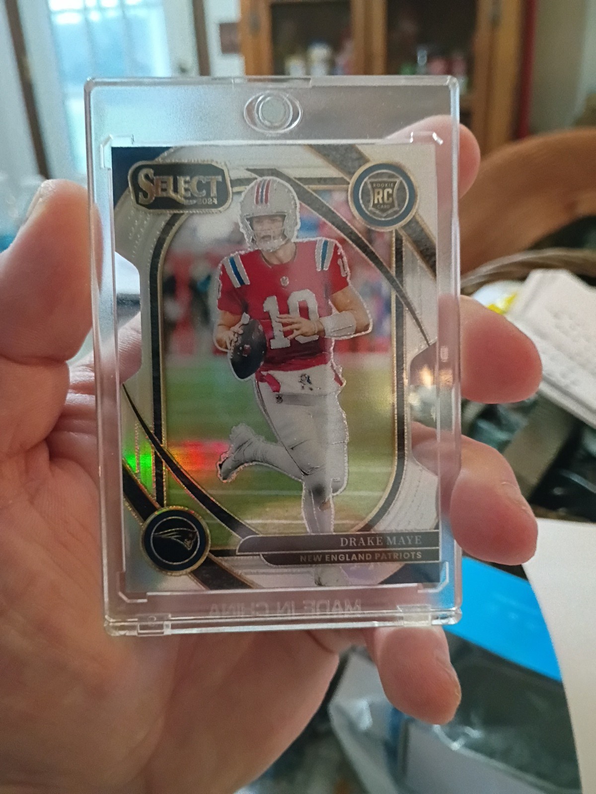 2024 Panini Select - Club Level Drake Maye #218 Silver Prizm Die-Cut (RC)