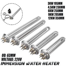 Image of 6KW-9KW Stainless Steel Heating Element Immersion Heater Boiler Water 220V