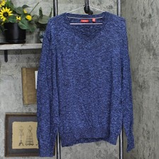 izod Mens V-Neck Long Sleeve Pullover Sweater 167053a84bd818 Blue Multi L