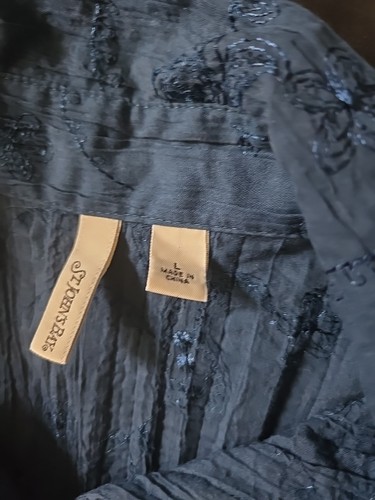 Blusa Azul Volantes Arrugada Talla Lg Encaje Coqueta Hada Romántica Cottagecore - Imagen 5 de 8