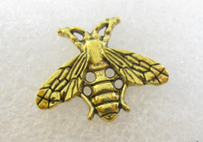 Gold Bee Lapel Pin Worker Bumblebee Honeybee Insect Jewelry (E859)