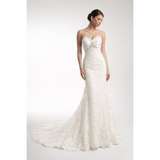 Maggie Sottero Couture Ivory Lace Wedding Gown – Size 10 – Style C-Evelyn