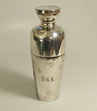 Vntg Napier Art Deco Bar Baby Single Serving Cocktail Shaker Silver Plate Mono