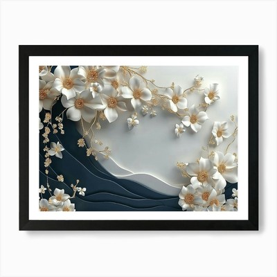 3d Artwork Illustration With A Whit Framed Wall Art Poster Canvas Print Picture