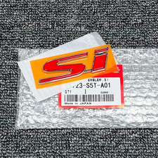 -41.2 Screw On 3d Metal Chrome Red Si Emblem Badge For Civic Grill Air Dam Us