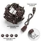 DELight 200Ft Christmas String Lights IP65 Waterproof UL Commercial Brown Rope — photo 3