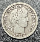 1892 Barber Dime, 1st Year Of Issue, Nice Details, Better Date, Free Shipping