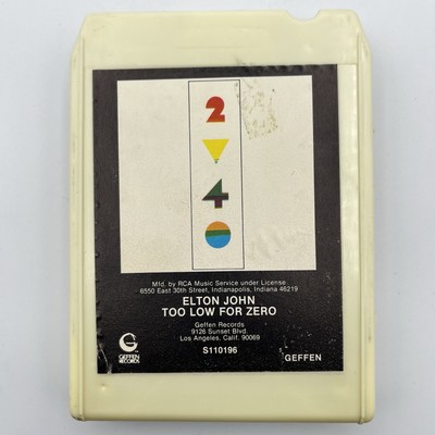 Elton John - Too Low For Zero - Restored 8 Track Tape - New Pad and Splice