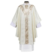Chasuble Vestment Ivory Chartres Collection SemiGothic Church Clergy Apparel New