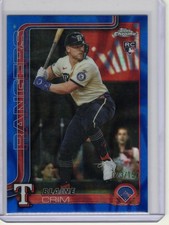 2025 Topps Chrome Update #USC83 Blaine Crim Blue Lava Refractors #/150