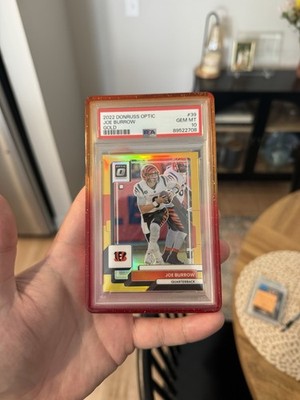 Joe Burrow 2022 Donruss Optic Gold /10 Psa 10 Jersey Number 9/10