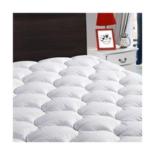LEISURE TOWN Queen Mattress Pad Fitted Quilted Cotton Mattress Cove... Fast Ship