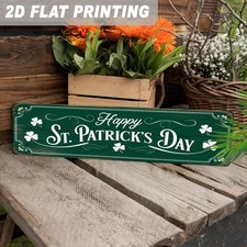 2DHappy St. Patrick'S Day Metal Sign Irish Theme Vintage Decor for Home Cafe Bar