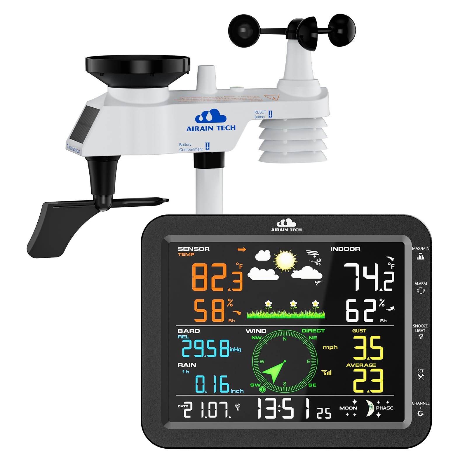 With Outdoor Wireless Sensor,radio Controlled C