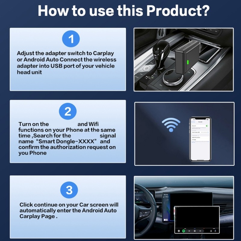 In Car Vehicle Video Connection Box Transform Wired Device to Wireless with Ease