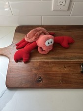 RARE Vintage Disney's Sebastian Plush Stuffed Animal Little Mermaid 6" Crab