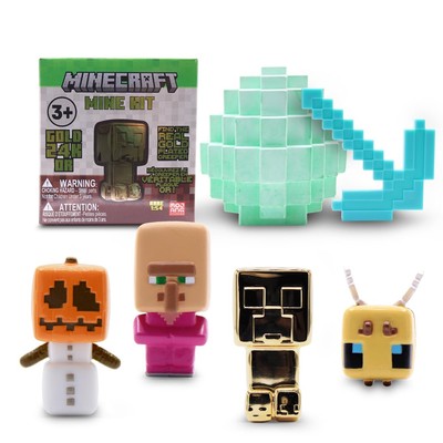 Minecraft Mine Kit   Dig Your Own Mystery Block with Mini Figure, Iron Pickax...