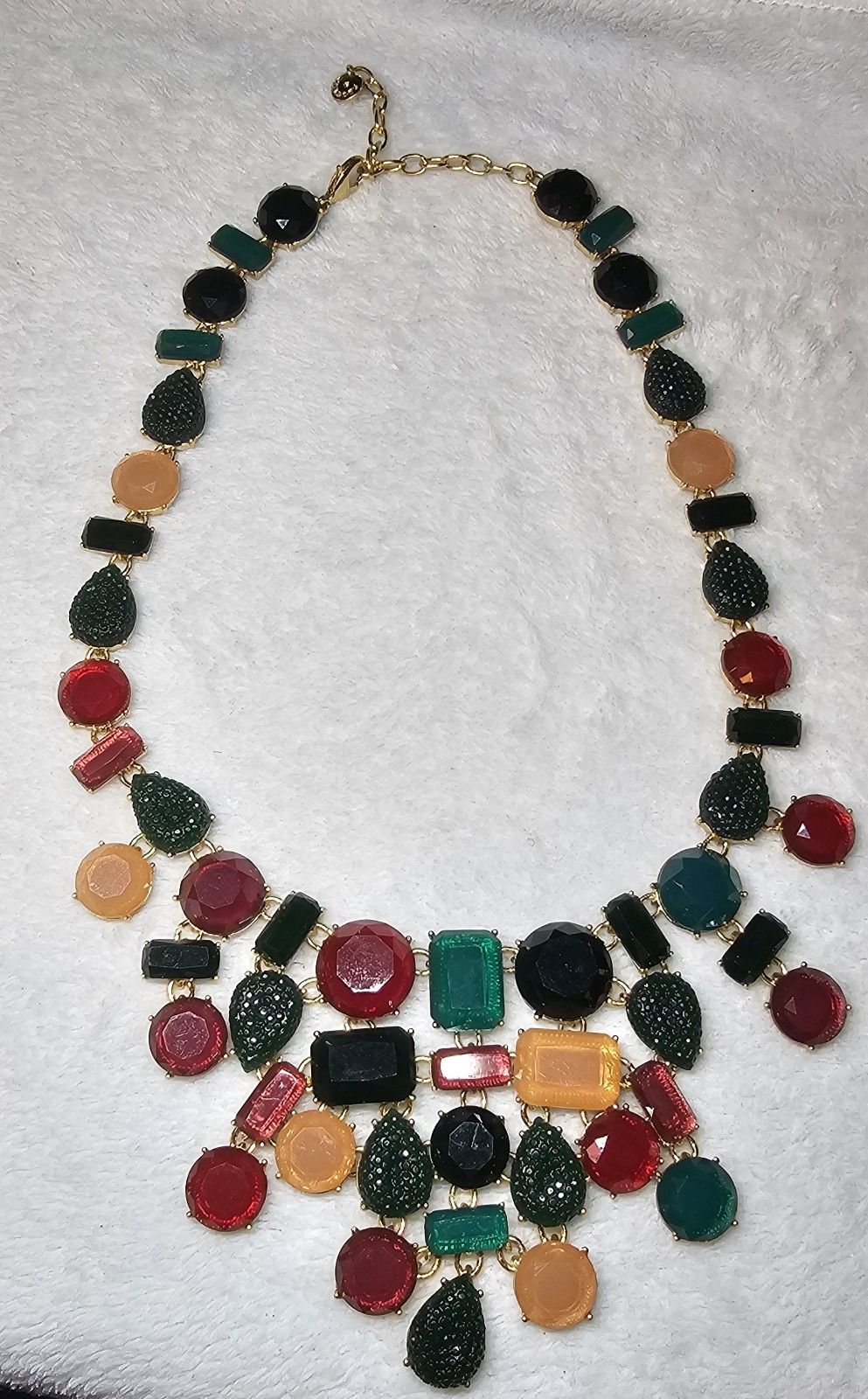 Talbots Multicolor Statement Bib Necklace – Gold … - image 1