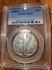 1938D  Walking Liberty Half Dollar   PCGS VF25