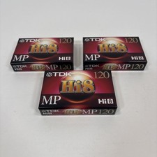 3 TDK Hi8 MP 120 Min Tapes for Hi8, Digital8 P6-120H8MP