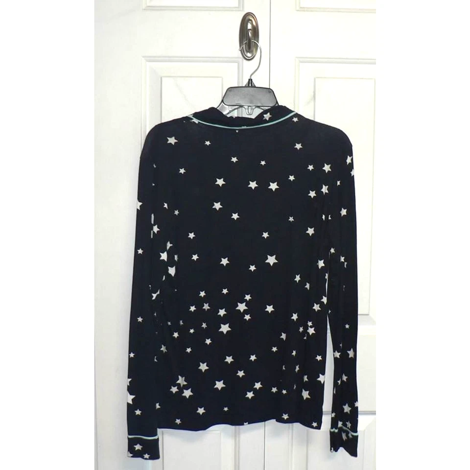Blusa de pijama Cozy Zoe by Pj Salvage feminina estampada estrelas azul marinho pequena $30 - Imagem 4 de 4