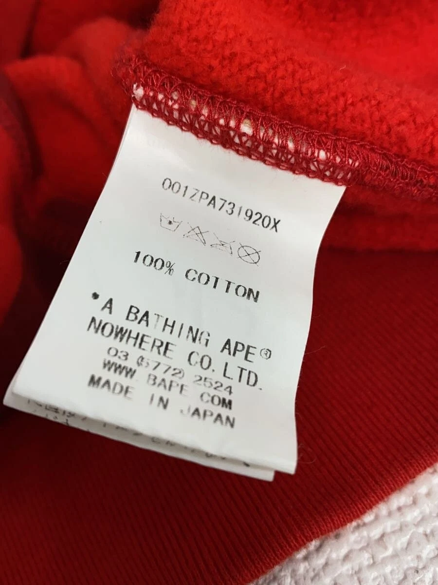 A BATHING APE (BAPE) Felpa con cappuccio zip A BATHING APE × Coca・Cola rossa L usata
